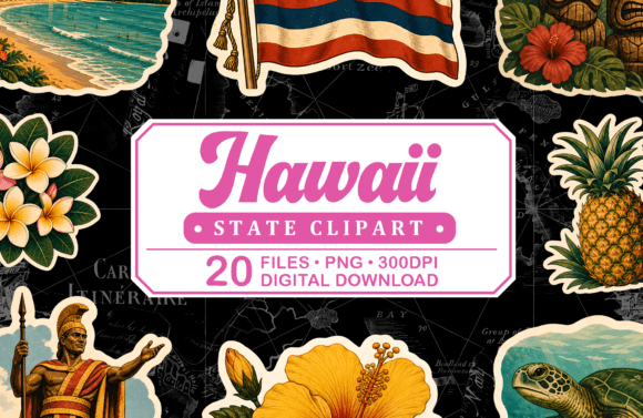Download Hawaii Vintage Travel Clipart - Travel clipart Collection