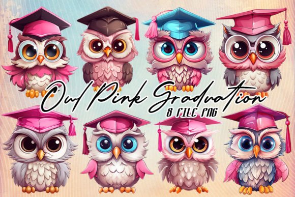 Download Graduation Owl Pink Watercolor Clipart - Premium Resources