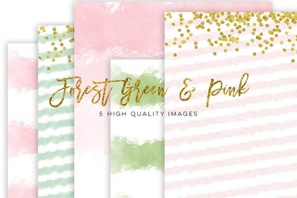 Download Forest Green and Pink Watercolor Clipart - Premium Resources
