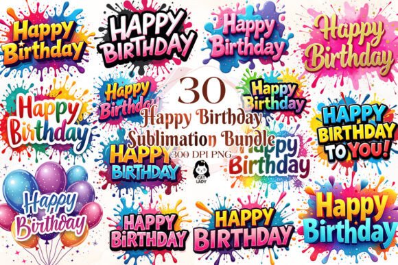 Download Happy Birthday Sublimation Bundle - Happy birthday Collection