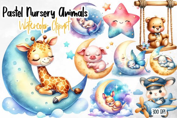 Download Pastel Nursery Animals Clipart - Nursery animals Collection