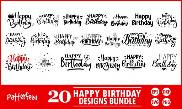 Download Happy Birthday Designs Bundle&nbsp;&nbsp; - Happy birthday Collection