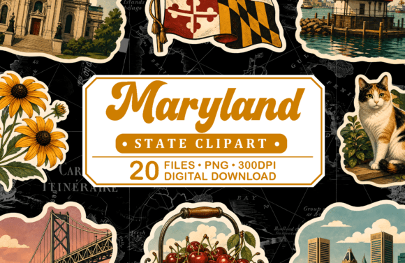 Download Maryland Vintage Travel Clipart - Travel clipart Collection