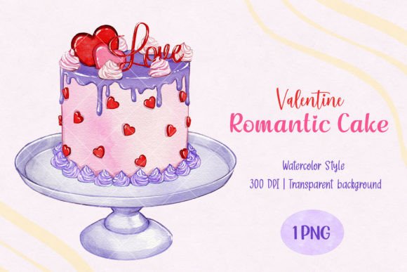 Download Valentine Romantic Cake PNG - Cake png Collection