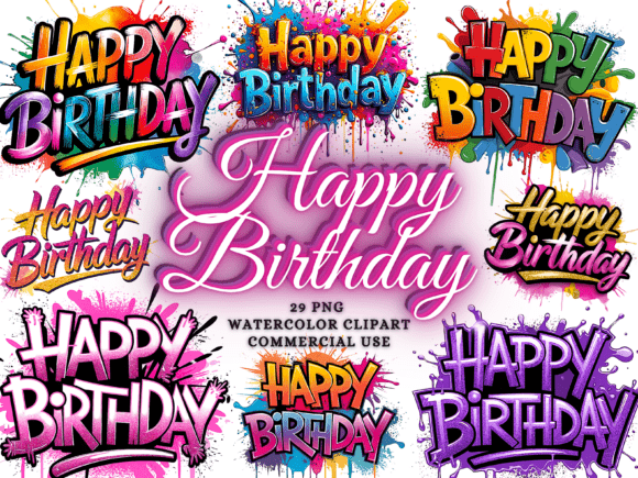 Download Happy Birthday Png Bundle Sublimation - Happy birthday Collection