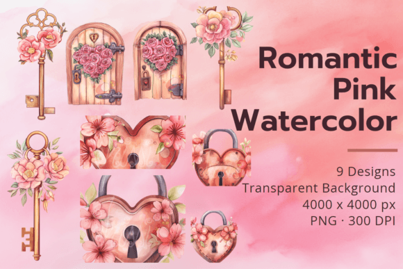 Download Valentines Day Pink Watercolor Clipart - Premium Resources