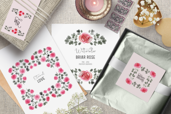 Download Pink Watercolor Clipart with Roses - Premium Resources