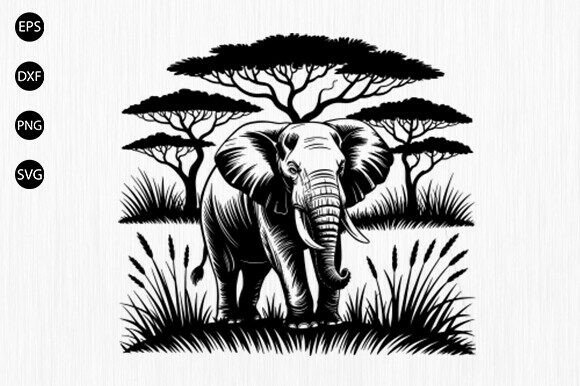 Download Elephant Jungle SVG, Forest Art - Jungle svg Collection