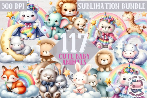Download Nursery Animals Sublimation Bundle 117 - Nursery animals Collection