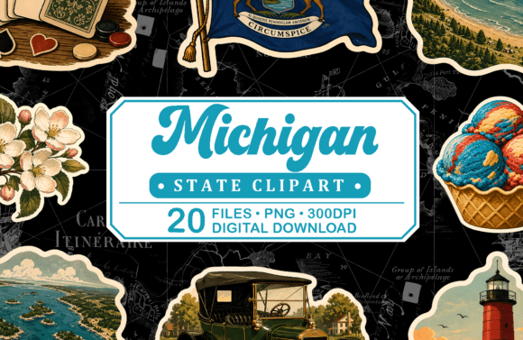Download Michigan Vintage Travel Clipart - Travel clipart Collection