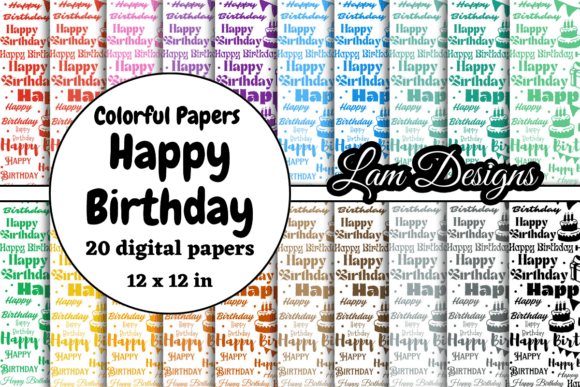 Download Happy Birthday Digital Papers - Happy birthday Collection