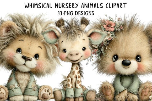 Download Whimsical Nursery Animals Clipart - Nursery animals Collection