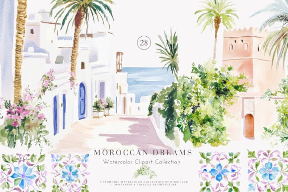 Download Moroccan Scenery Travel Clipart Set - Travel clipart Collection