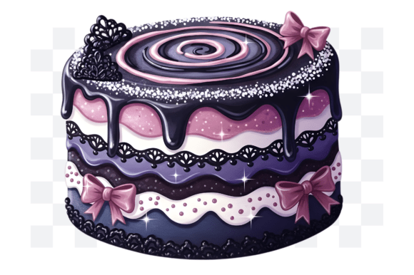 Download Gothic Coquette Birthday Cake PNG - Cake png Collection