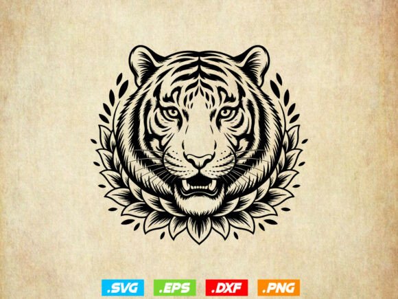 Download Tiger SVG,Tattoo Tiger Vector,Jungle Svg - Jungle svg Collection