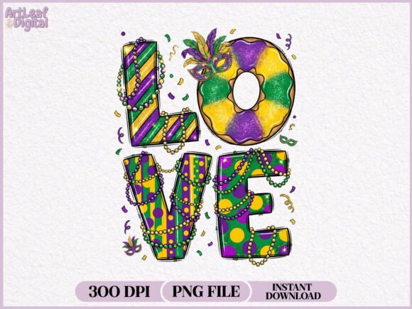 Download Mardi Gras LOVE King Cake PNG - Cake png Collection