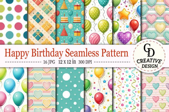 Download Happy Birthday Seamless Pattern - Happy birthday Collection