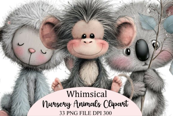 Download Watercolor Nursery Animals Clipart - Nursery animals Collection