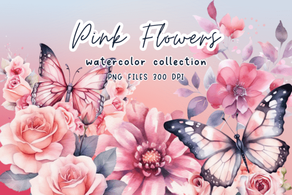 Download Flowers Pink Watercolor Clipart - Premium Resources