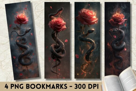 Download Vibrant Rose Floral Printable Bookmark - Rose floral printable Collection